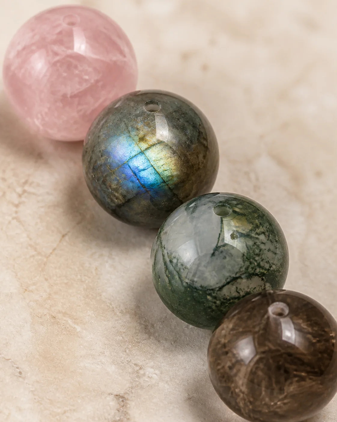Macro study of AUVRESSA bracelet stone texture