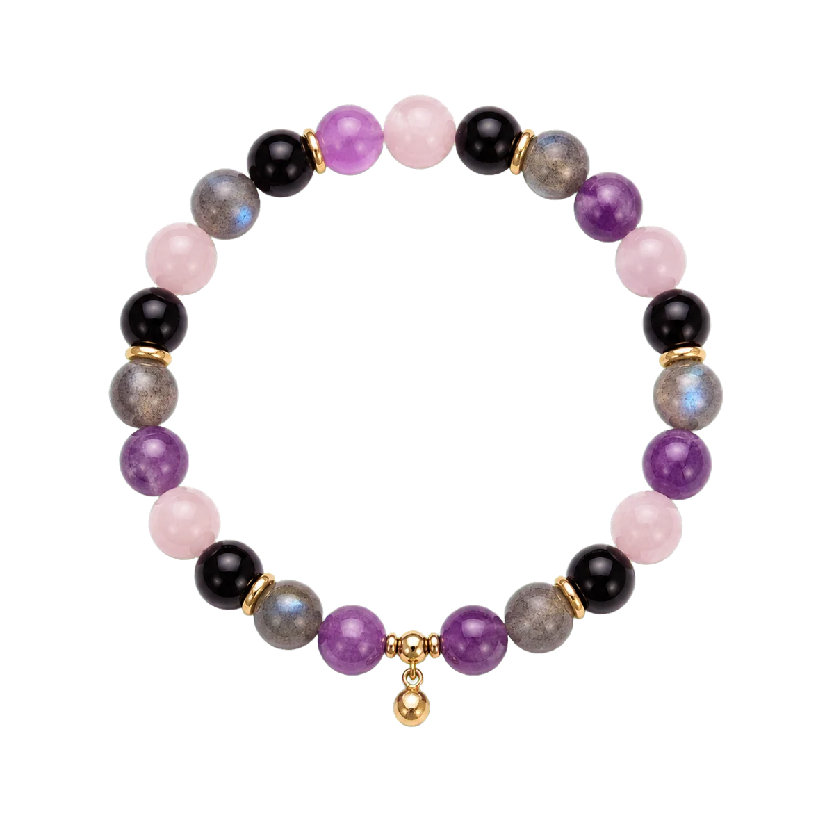 Amethyst Nocturne Bracelet on warm ivory background
