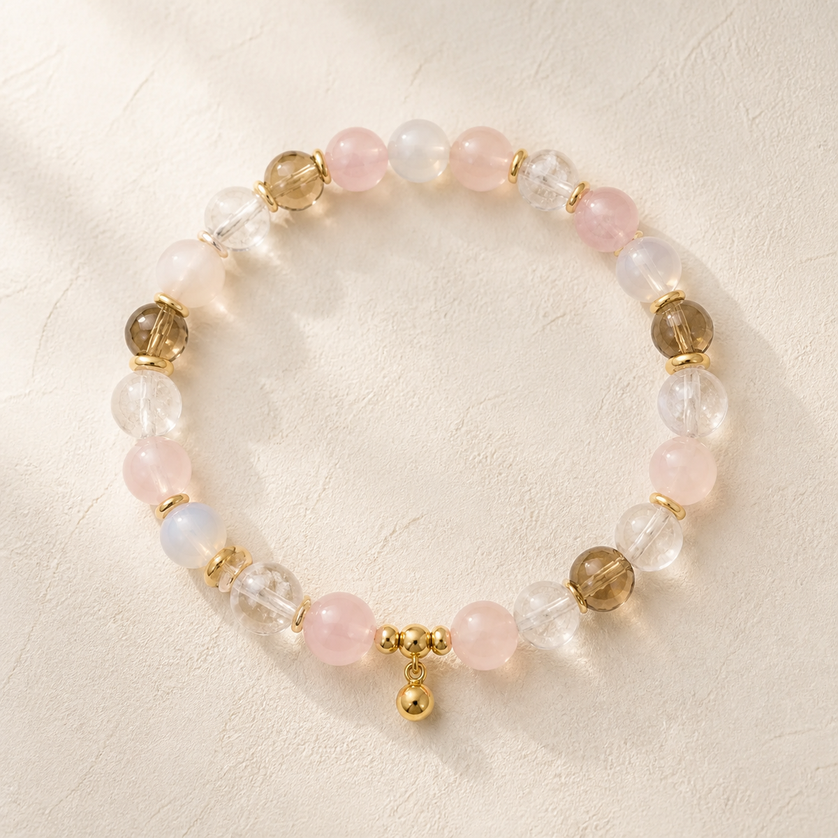 Rose Dawn Bracelet on warm ivory background